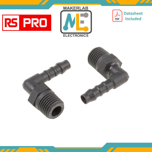 RS PRO Hose Connector, Elbow Hose Tail Adaptor, BSP 1/4in 6mm ID